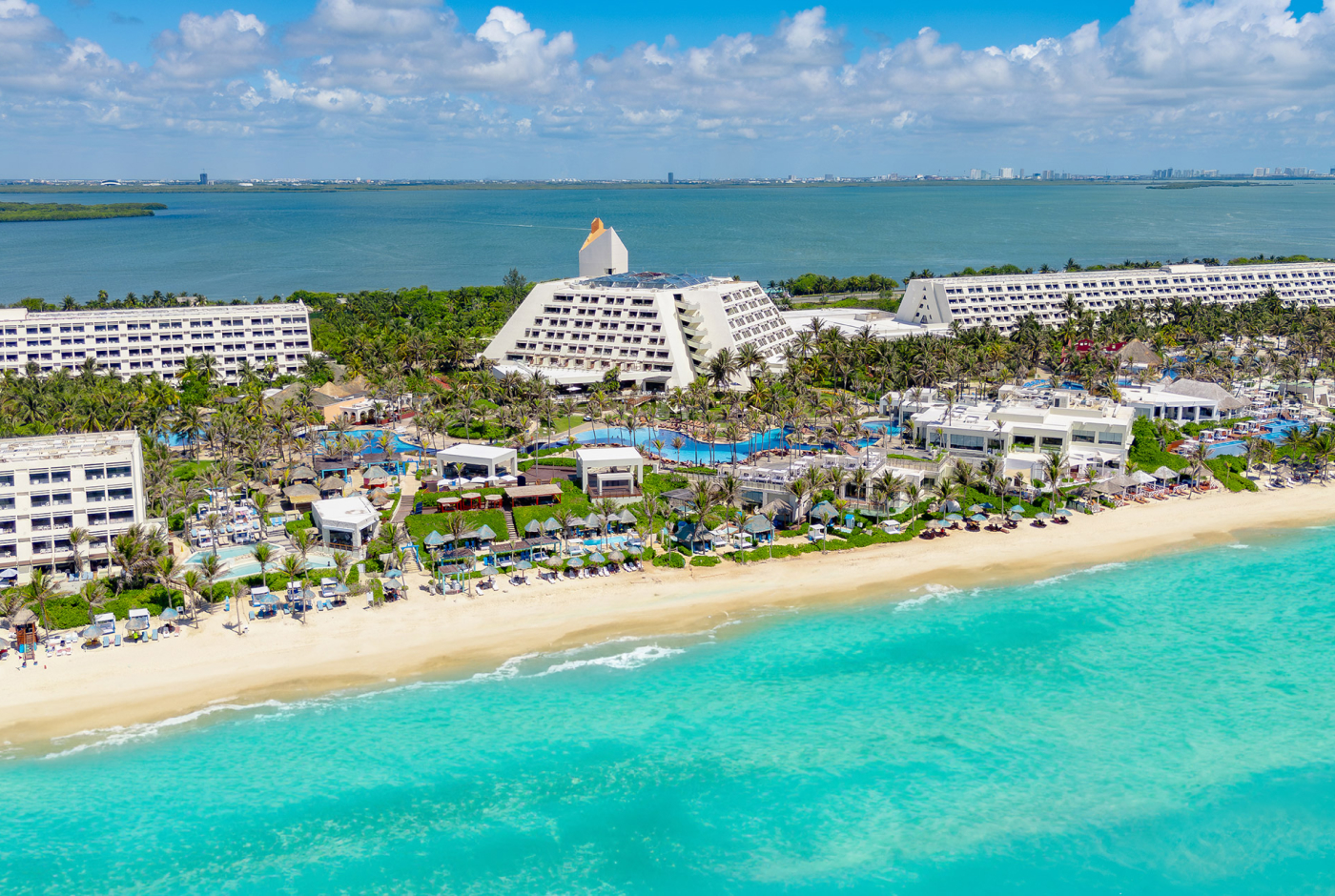 Aerial view of the hotel